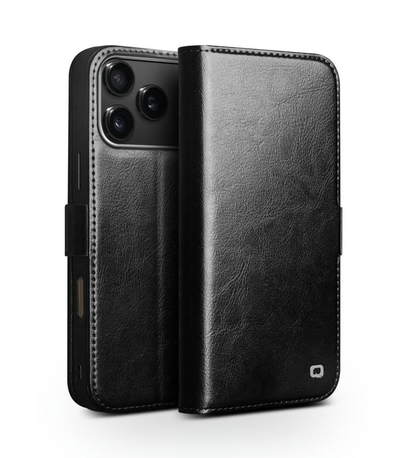 Bao da iPhone 17 Pro Max Qlino Wallet da bò thật 3625